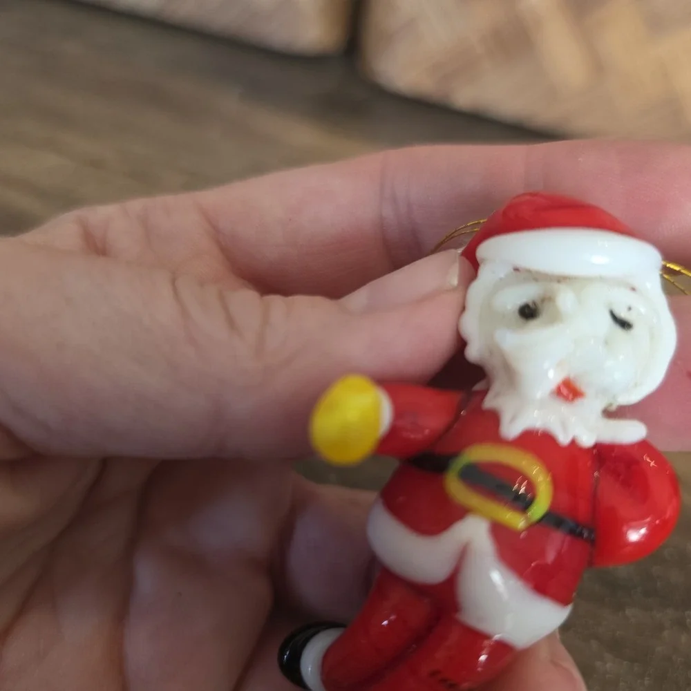 Art Glass‎ Santa Claus Christmas Tree Ornament Figurine 3